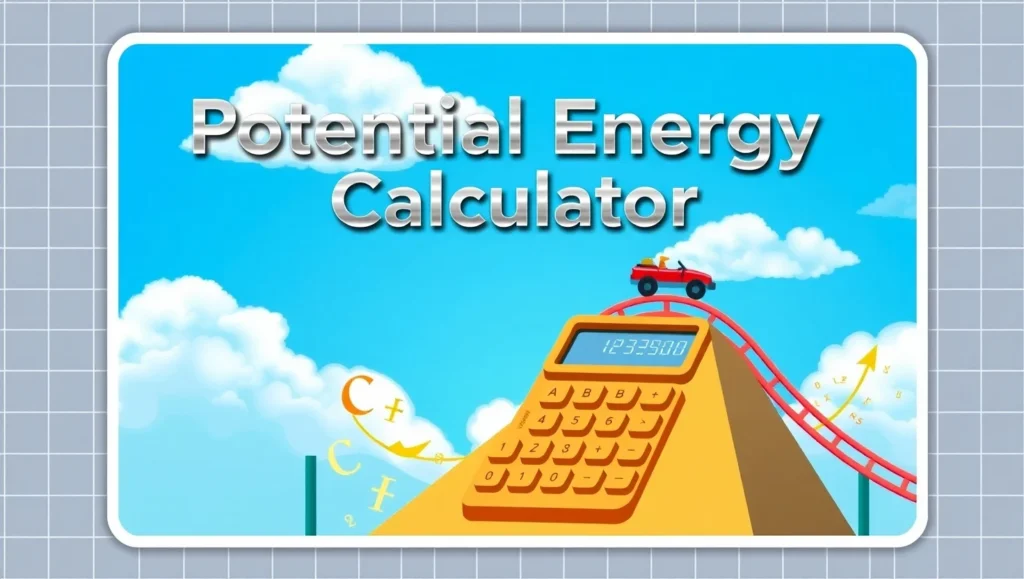 Potential energy calculator,
PE = mgh calculator,
Gravitational energy calculator,
Height-based energy calculator,
Calculate stored energy,
Mass and height energy formula,
Physics calculator online,
Potential vs kinetic energy tool,