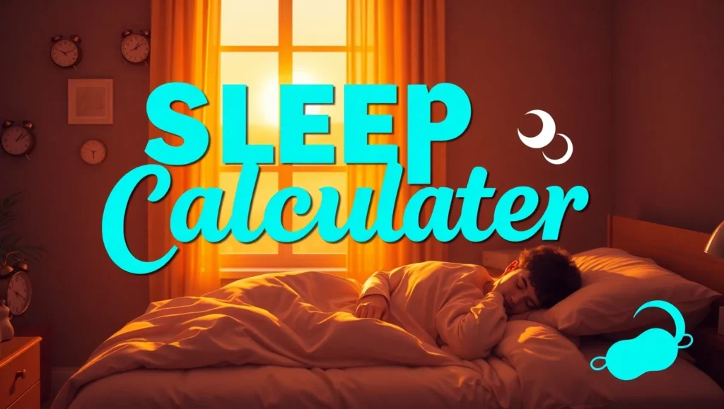 Sleep calculator,
Bedtime calculator,
Wake-up time calculator,
REM cycle calculator,
How much sleep do I need,
Best time to wake up,
Sleep cycle tool,
Circadian rhythm sleep planner,