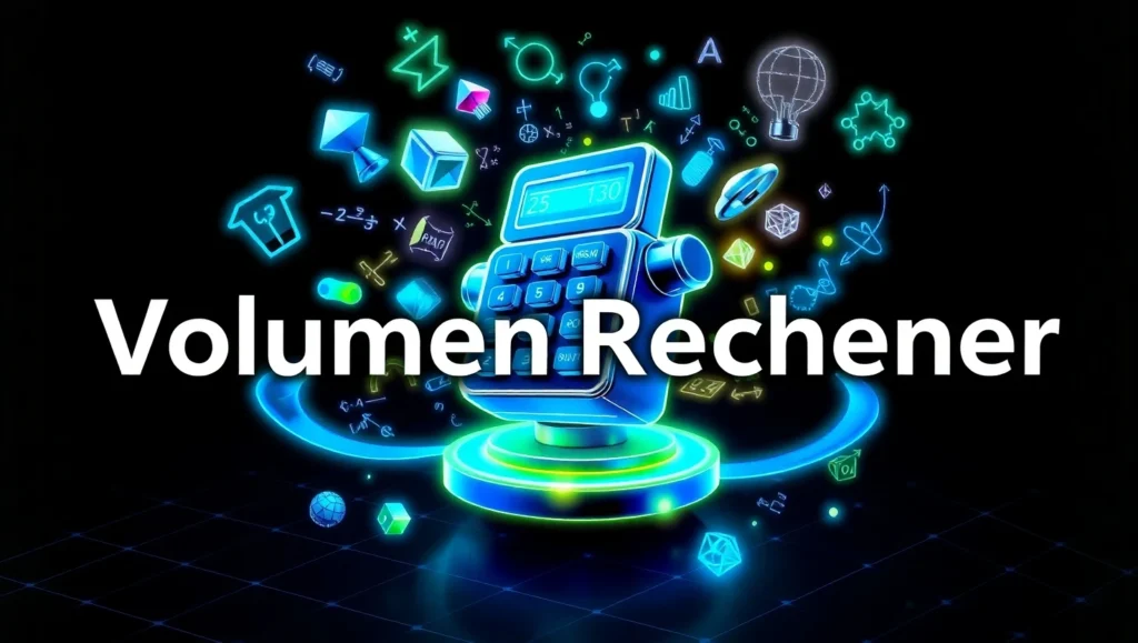 Volumen Rechner,

Volume calculator for cube and cylinder,

Calculate volume in cm³ and in³,

How to find volume of a box,

Convert liters to cubic feet,

3D shape volume calculator,

Gallon to cubic meter converter,