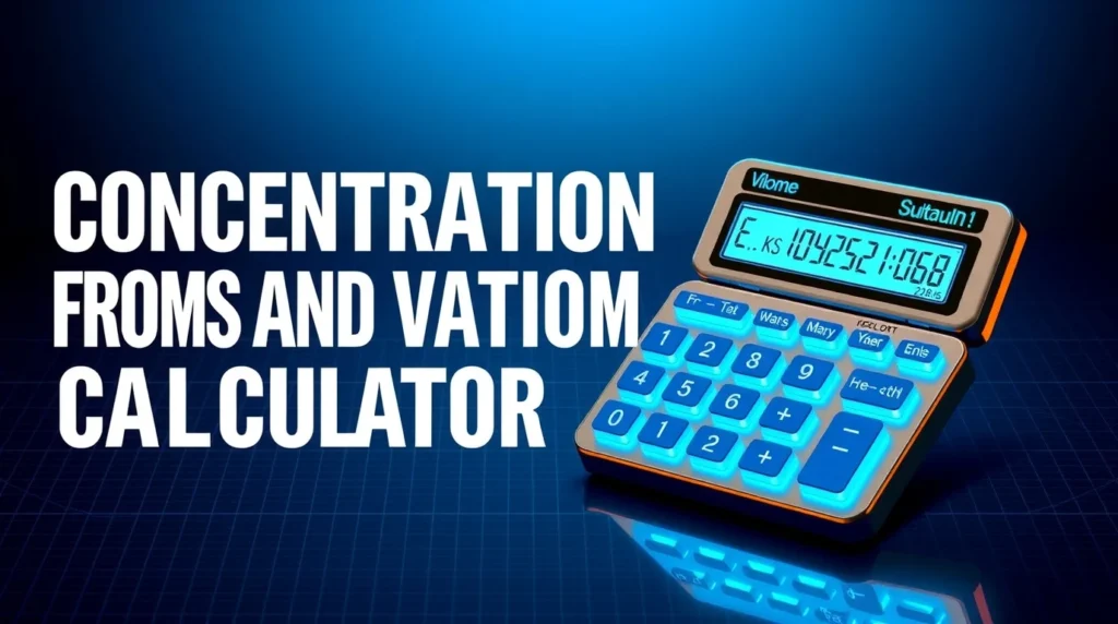 Concentration from Mass and Volume Calculator